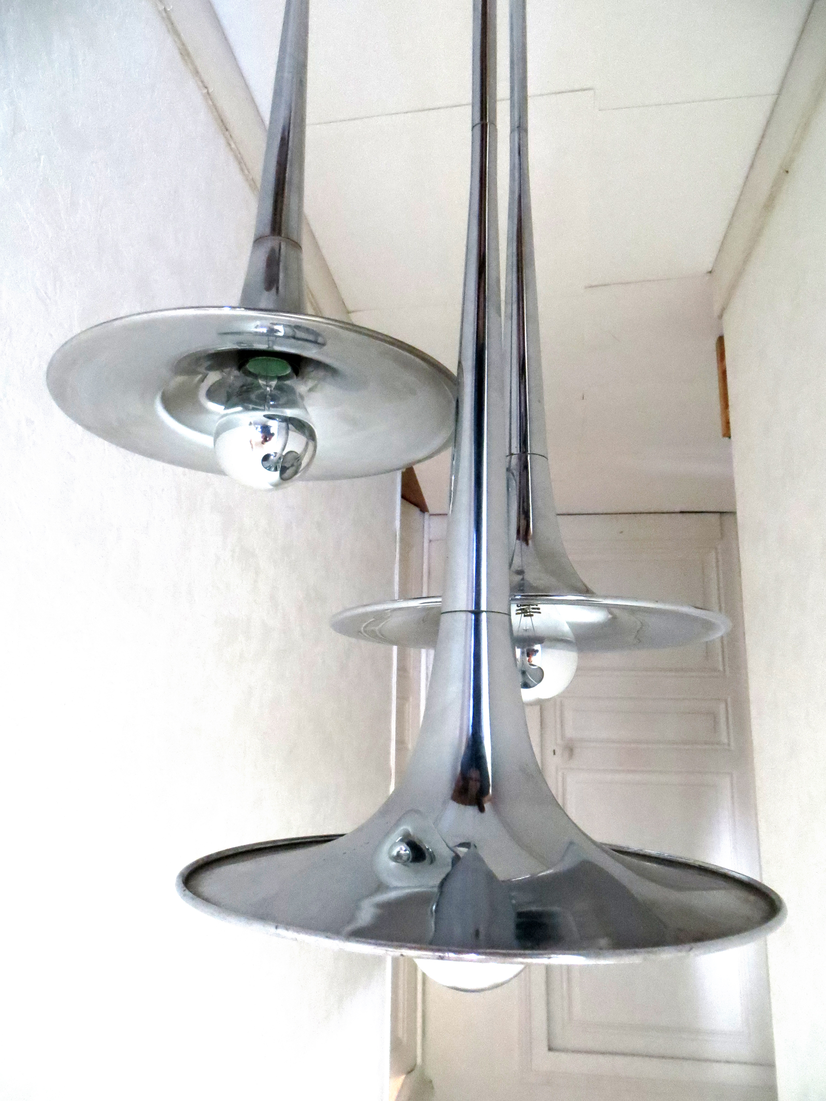 Lustre Trompette Goffredo Reggiani 1970 chandelier suspension