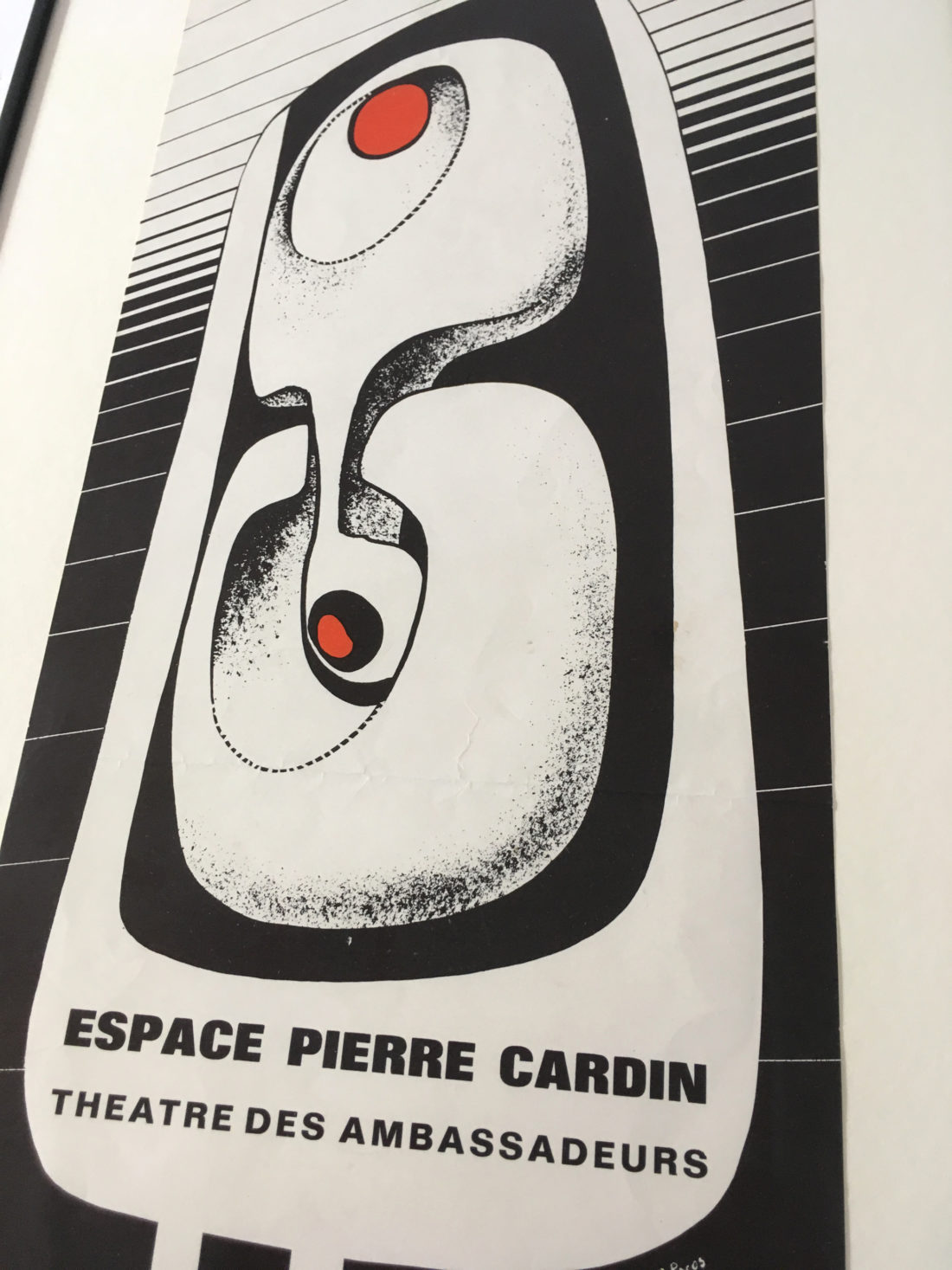 Affiche Espace Pierre Cardin enseigne de François Cante Pacos 1970