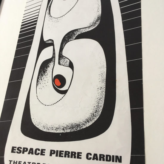 Affiche Espace Pierre Cardin enseigne de François Cante Pacos 1970
