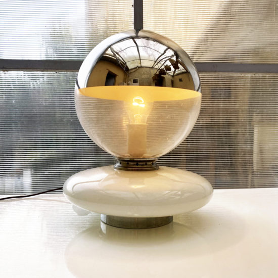 Lampe space age Mazzega verre Murano 1960/1970