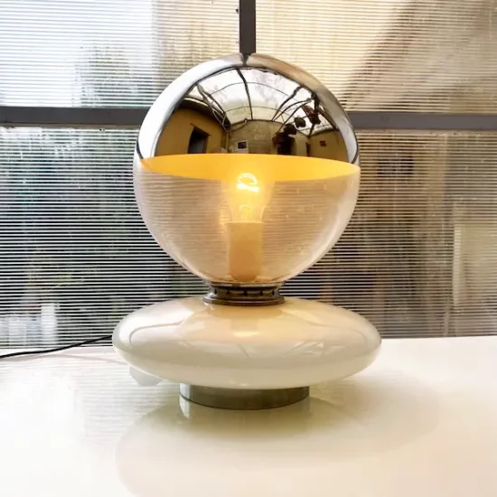 Lampe space age Mazzega verre Murano 1960/1970