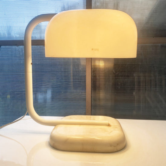 Harvey Guzzini lampe de bureau marbre space age