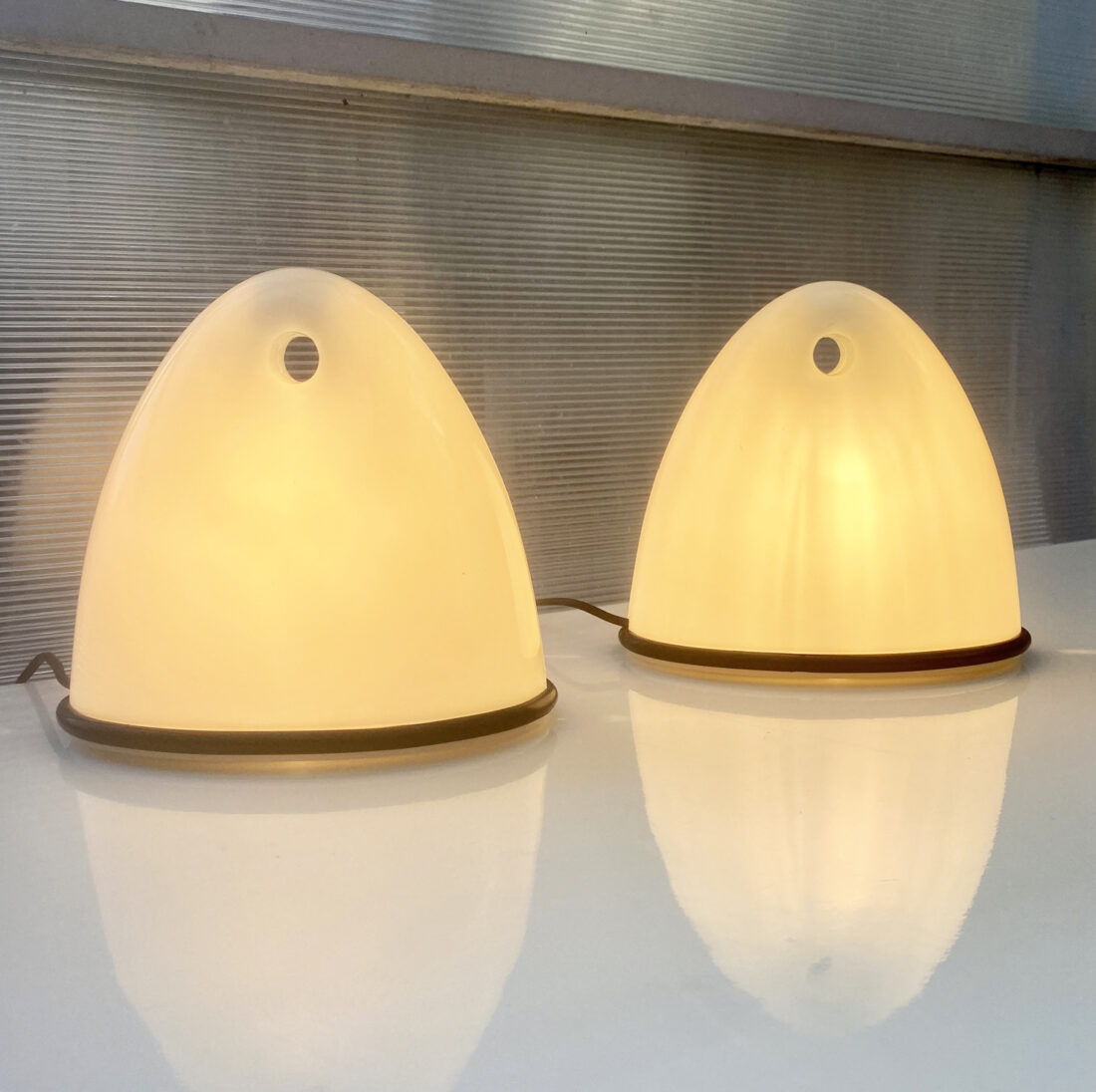 Bruno Gecchelin Lalea paire de lampes space age