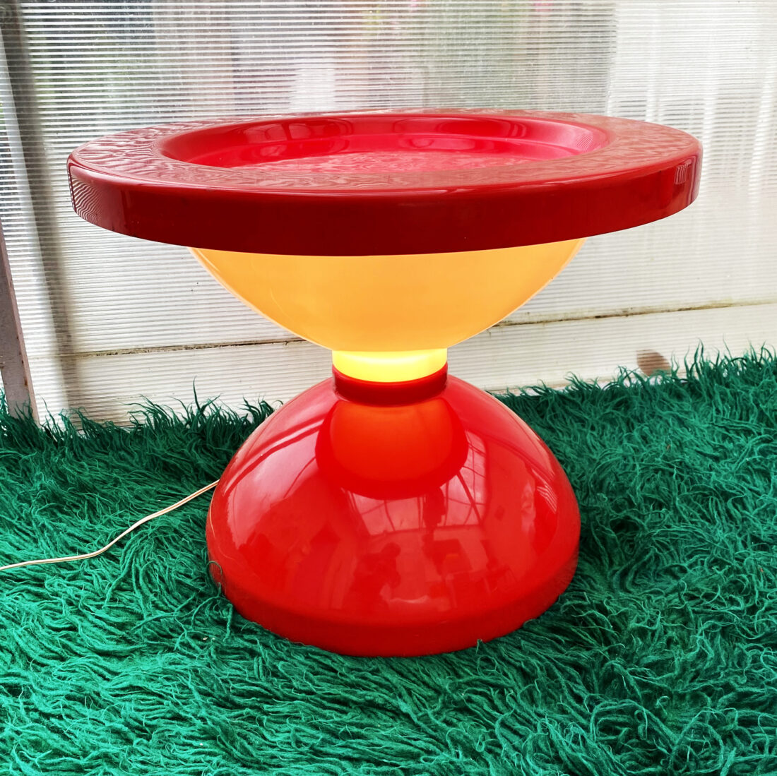 coffee table Guéridon diabolo lumineux space age