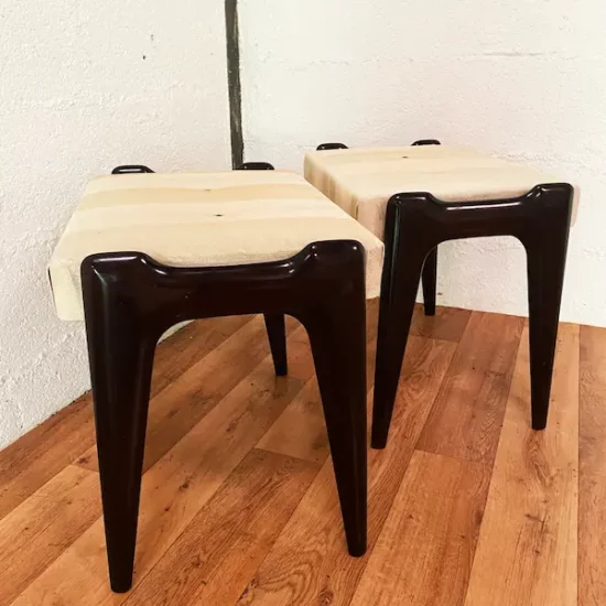 Ico Parisi pour Cantù Italie paire de tabourets années 60