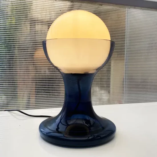Lampe Carlo Nason LT215 Bleu pour le verrier A.V. Mazzega.