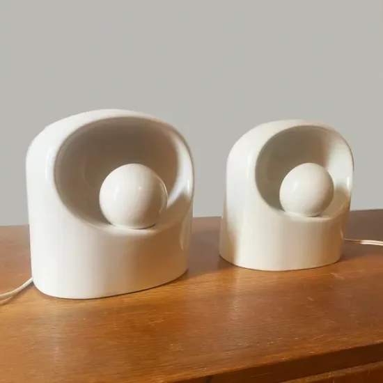 Paire de lampes Venezia de Philips années 70 Gabbianelli SC3