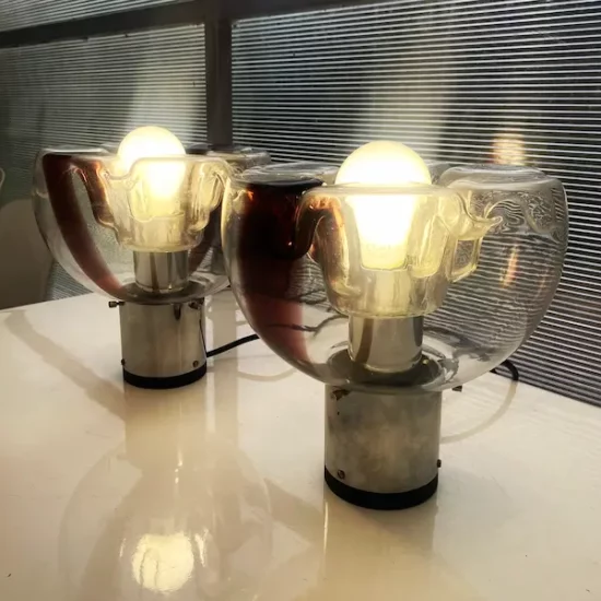 Paire de lampes Toni Zuccheri années 60