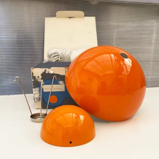 Suspension Flower Pot de Verner Panton pour Louis Poulsen orange