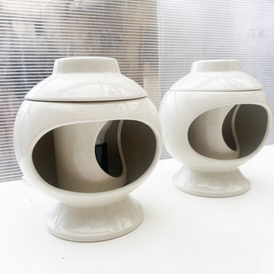 Marcello Cunéo, paire de lampes Valencia Philips, Gabbianelli, SC3, NOS New Old Stock