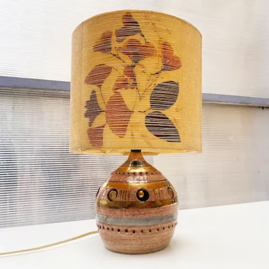 Lampe de table en céramique de Georges Pelletier années 70