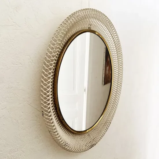 Miroir blanc années 50-60