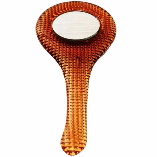 Miroir à main Eva Englund pour Pukeberg, Suède, années 1960. Orange.