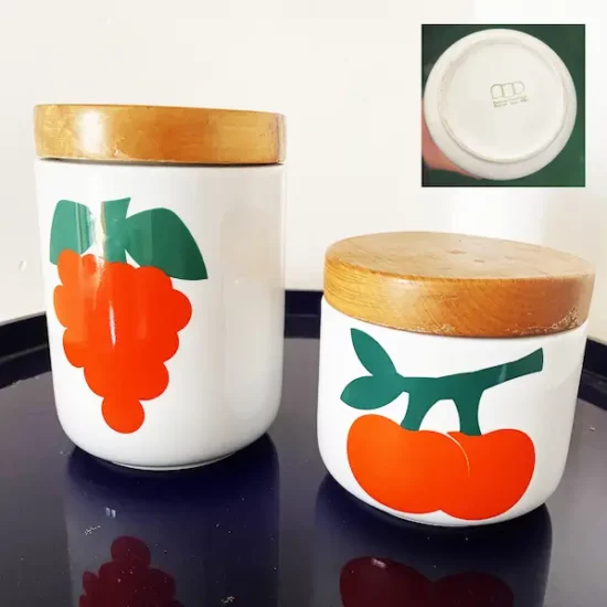 Paire de pots iconiques de Franco Pozzi pour Gallarate, circa 1965