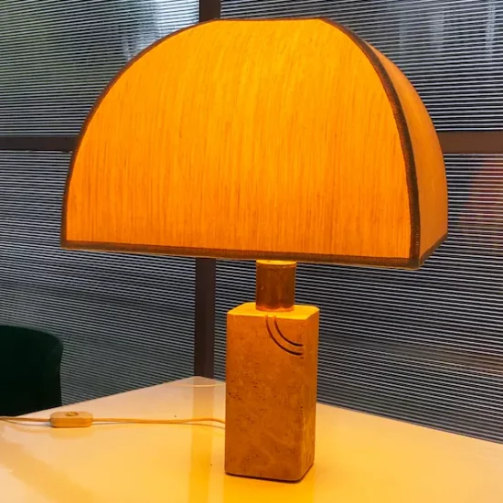 Lampe en travertin – Fratelli Manelli, Italie, années 70